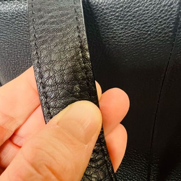 Kate Spade Grey Street Dominique Black Leather Satchel Purse Gold Hardware Tasse - Picture 10 of 15